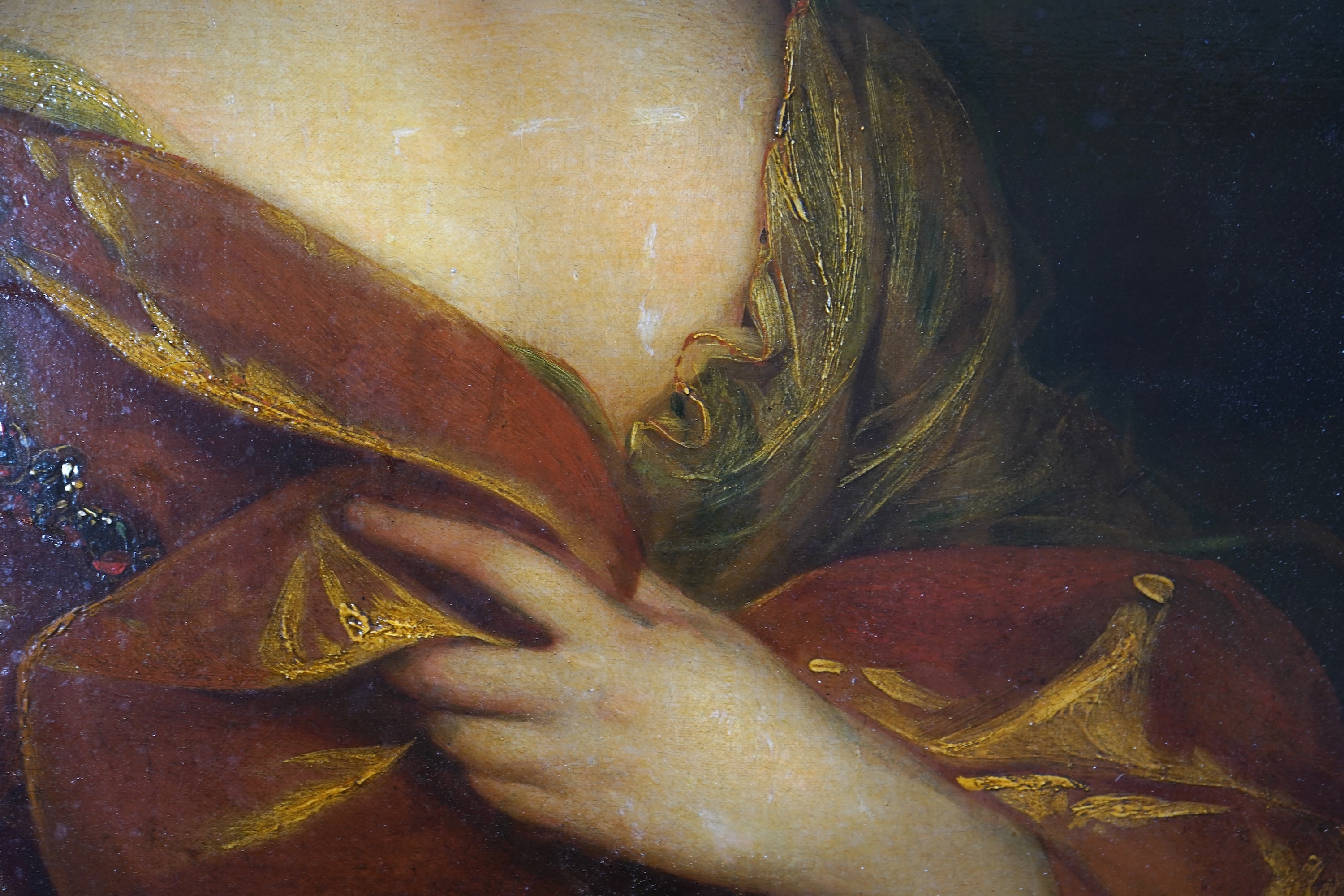 Manner of Peter Lely, 1618–1680, A portrait of a lady with drapery